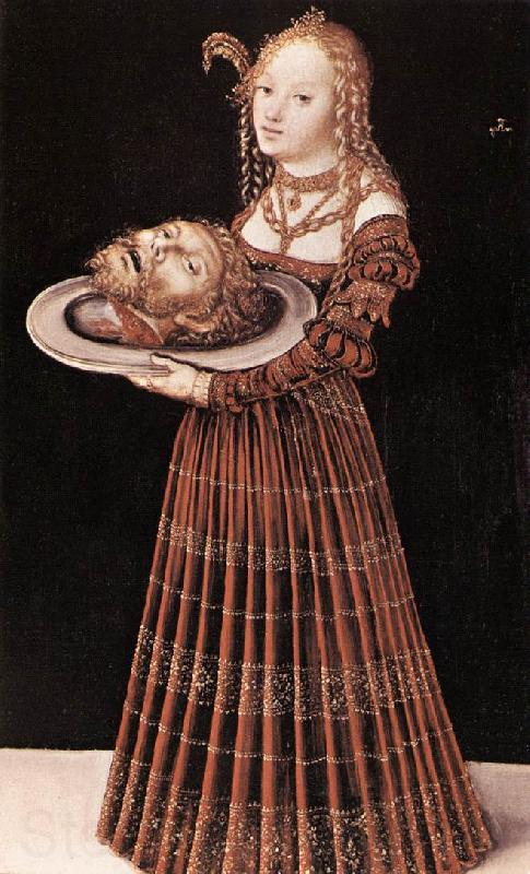 CRANACH, Lucas the Elder Salome with the Head of St John the Baptist dfgj Norge oil painting art